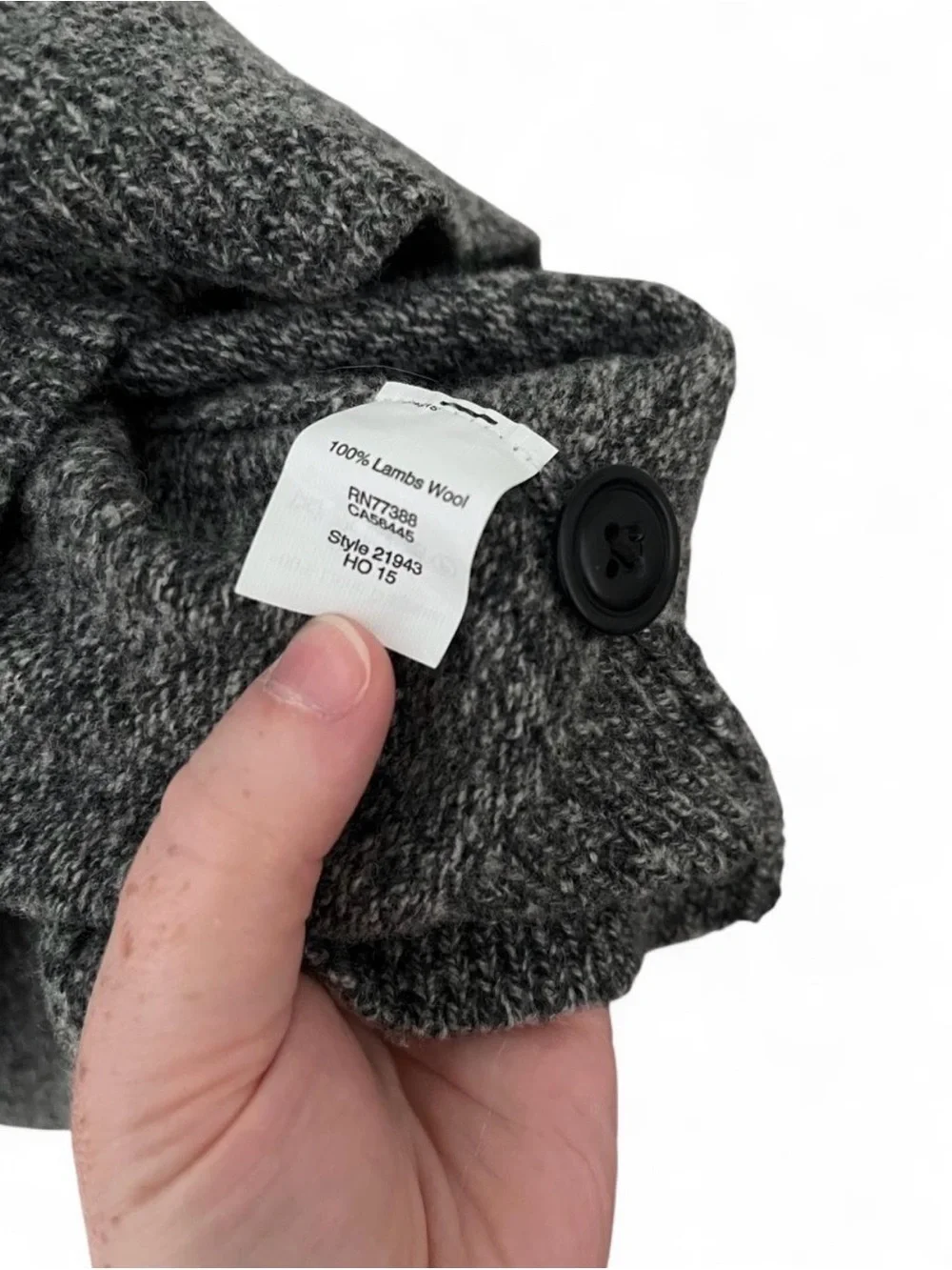J. Crew Men's Gray V-Neck Shawl Collar Sweater